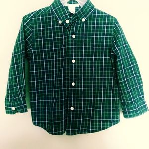 Janie and jack 2t green strip shirt